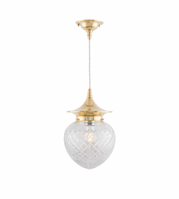 Karlskrona Lampfabrik Dahlberg Sladdpendel 100 Mässing 36 cm