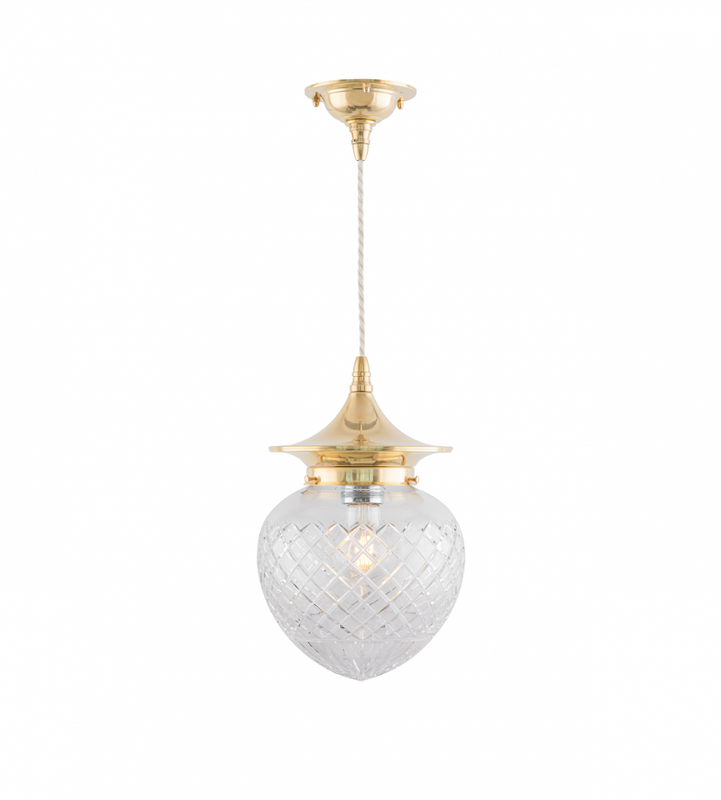 Karlskrona Lampfabrik Dahlberg Sladdpendel 100 Mässing 36 cm