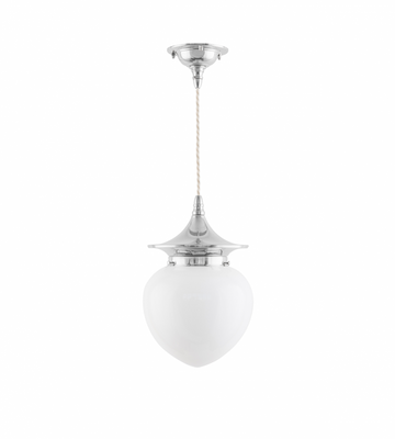Karlskrona Lampfabrik Dahlberg Sladdpendel Förnicklad 36 cm