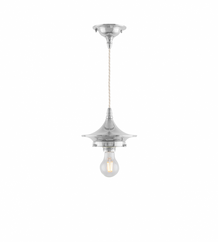 Karlskrona Lampfabrik Dahlberg Sladdpendel Förnicklad 36 cm