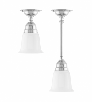 Karlskrona Lampfabrik Byström 60 Badrumslampa Förnicklad IP21 21 cm