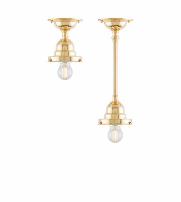 Karlskrona Lampfabrik Byström Rörpendel Mässing 30 cm