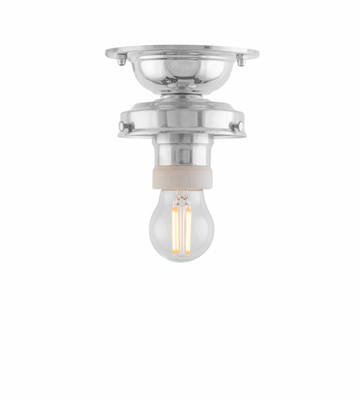 Karlskrona Lampfabrik Lundkvist 80 Badrumslampa Förnicklad 21 cm