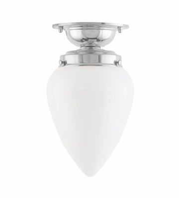 Karlskrona Lampfabrik Lundkvist 80 Badrumslampa Förnicklad 21 cm