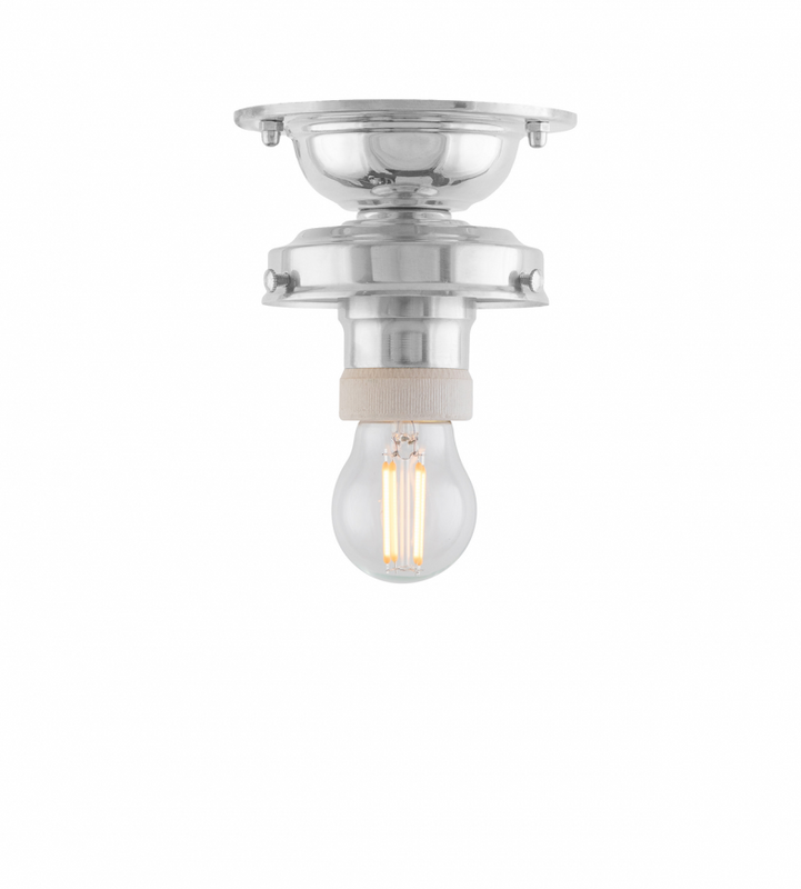 Karlskrona Lampfabrik Lundkvist 80 Pendellampa Förnicklad 21 cm