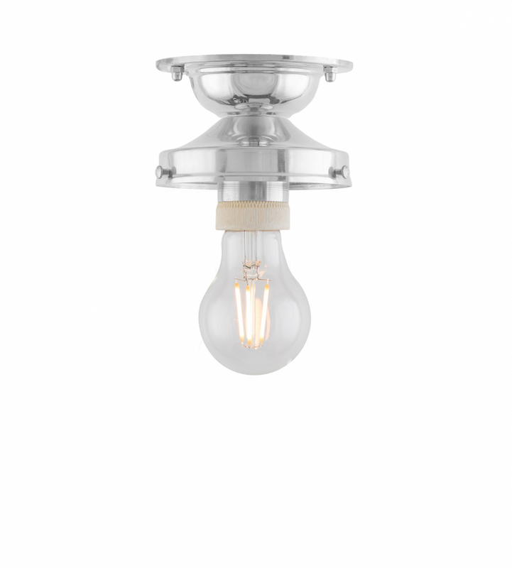 Karlskrona Lampfabrik Lundkvist 100 Badrumslampa Förnicklad 25 cm