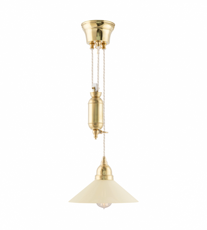 Karlskrona Lampfabrik Broman Hisspendel 60 Mässing 50 cm
