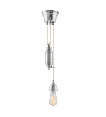 Karlskrona Lampfabrik Broman Hisspendel 60 Förnicklad 50 cm