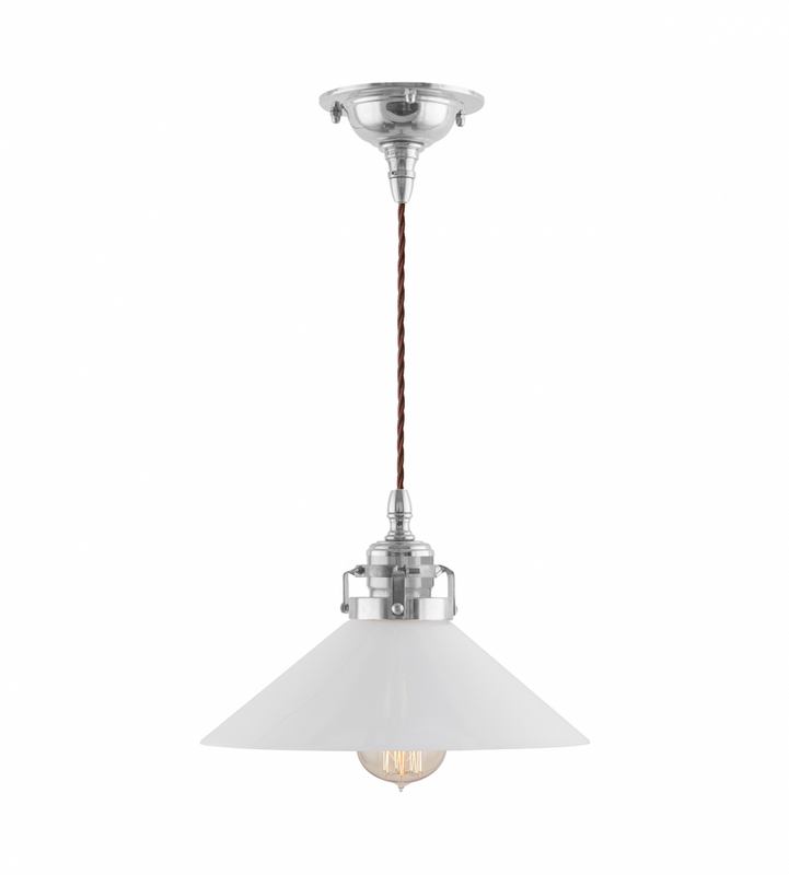 Karlskrona Lampfabrik Ferlin Sladdpendel 60 Förnicklad 23 cm