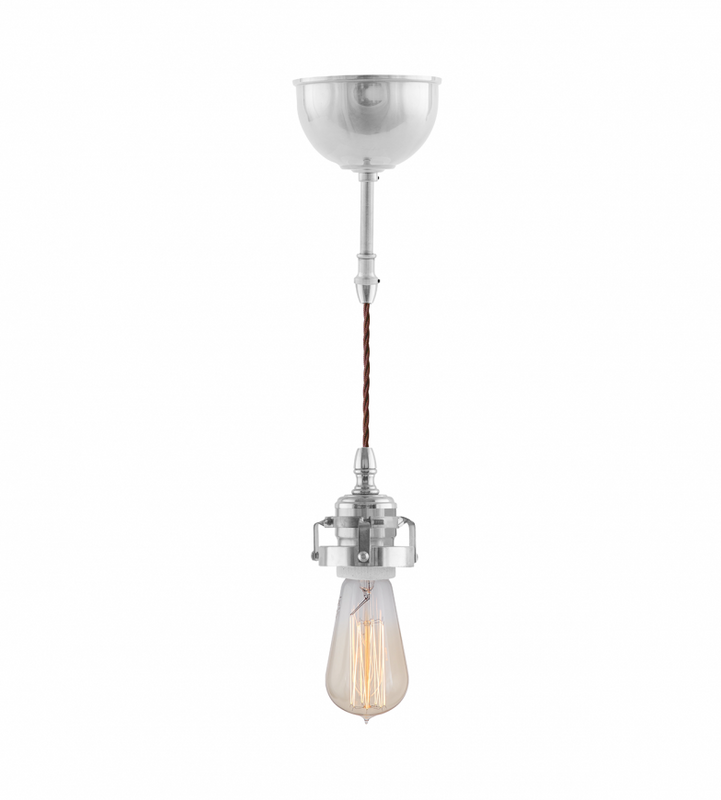 Karlskrona Lampfabrik Ferlin Sladdpendel 60 Förnicklad 33 cm