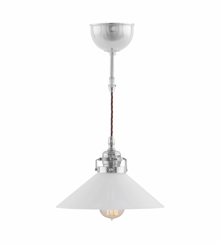 Karlskrona Lampfabrik Ferlin Sladdpendel 60 Förnicklad 33 cm