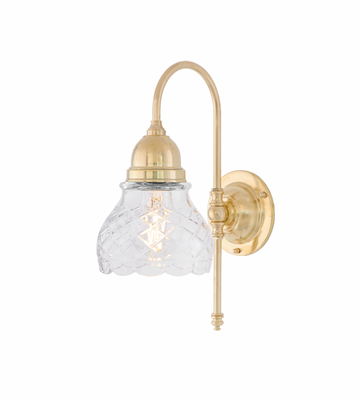 Karlskrona Lampfabrik Ahlström Vägglampa Mässing 32 cm