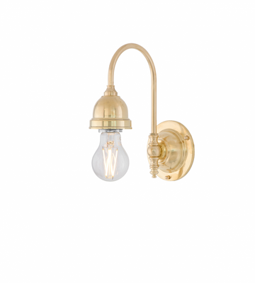 Karlskrona Lampfabrik Ahlström Vägglampa Mässing 32 cm
