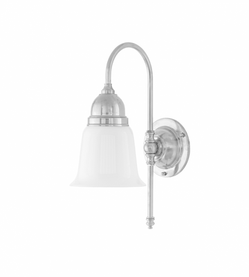 Karlskrona Lampfabrik Ahlström Vägglampa Förnicklad Fast Montage 32 cm