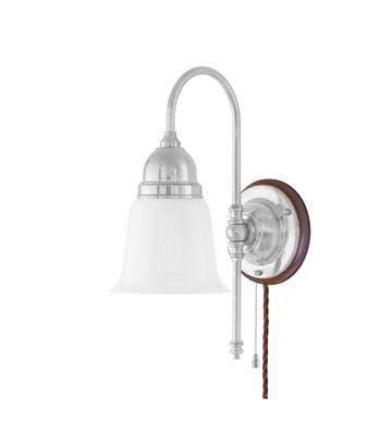 Karlskrona Lampfabrik Ahlström Vägglampa Förnicklad 32 cm