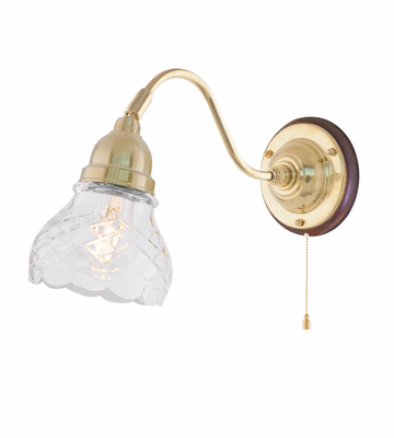 Karlskrona Lampfabrik Runeberg Vägglampa Mässing 21 cm