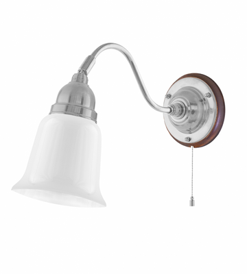 Karlskrona Lampfabrik Runeberg Vägglampa Förnicklad 21 cm