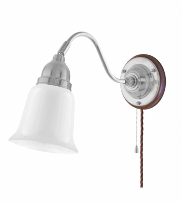 Karlskrona Lampfabrik Runeberg Vägglampa Förnicklad 21 cm