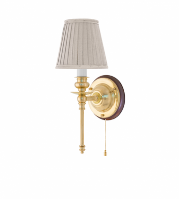 Karlskrona Lampfabrik Ribbing Vägglampa Mässing Brunt Fäste 30 cm