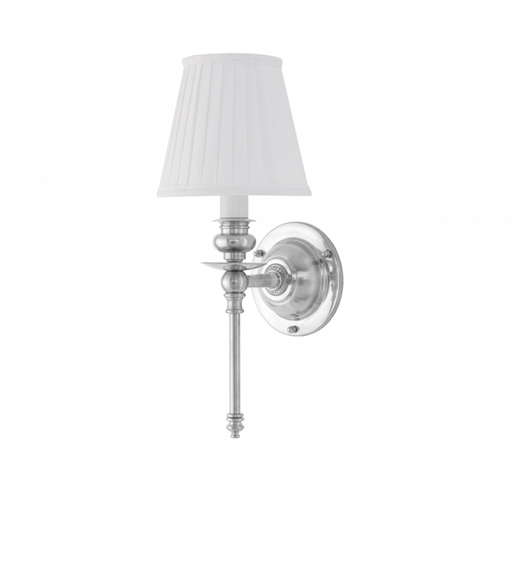 Karlskrona Lampfabrik Ribbing Vägglampa Förnicklad Fast montage 30 cm