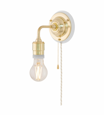 Karlskrona Lampfabrik Nylander Vägglampa Mässing 23 cm