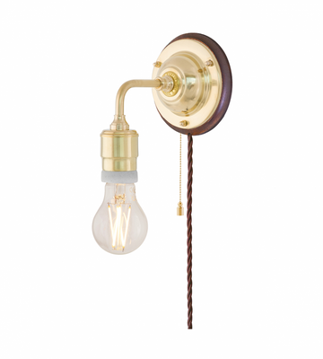 Karlskrona Lampfabrik Nylander Vägglampa Mässing 23 cm