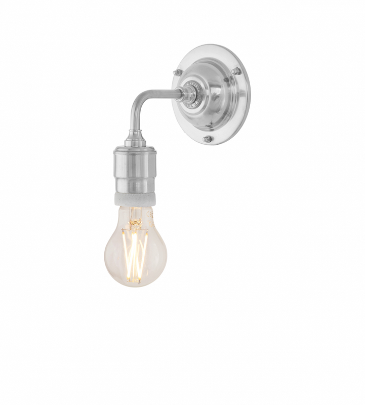 Karlskrona Lampfabrik Nylander Vägglampa Förnicklad 23 cm