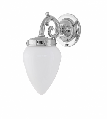 Karlskrona Lampfabrik Topelius Badrumslampa Förnicklad 26 cm