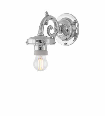 Karlskrona Lampfabrik Topelius Badrumslampa Förnicklad 26 cm