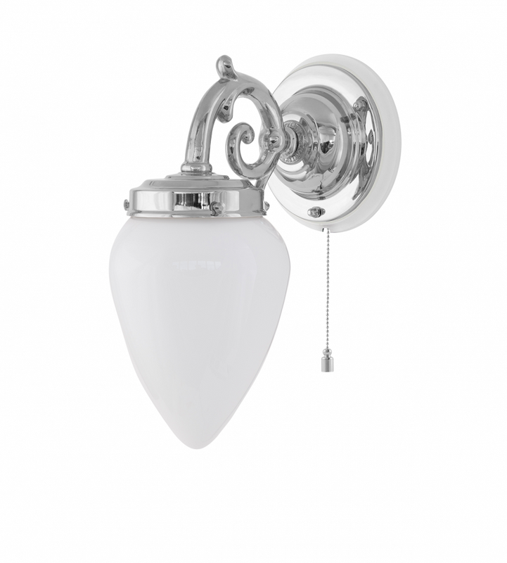 Karlskrona Lampfabrik Topelius Vägglampa Förnicklad 26 cm