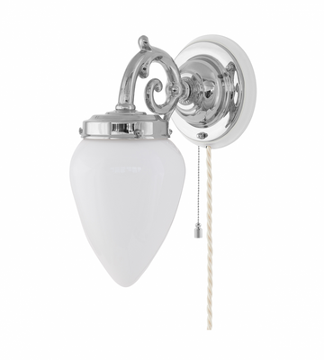 Karlskrona Lampfabrik Topelius Vägglampa Förnicklad 26 cm