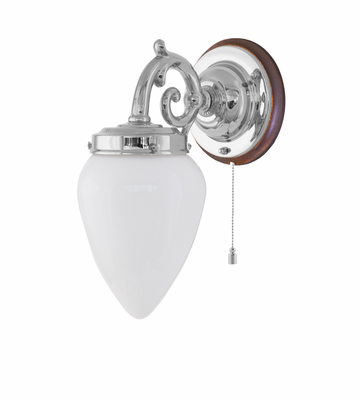Karlskrona Lampfabrik Topelius Vägglampa Förnicklad 26 cm