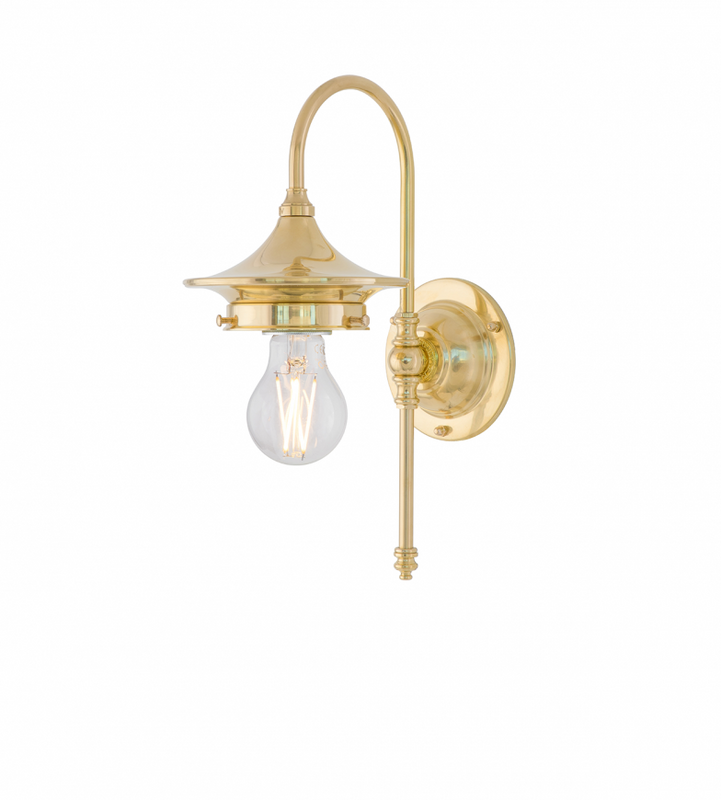 Karlskrona Lampfabrik Fryxell Vägglampa Mässing Fast 32 cm