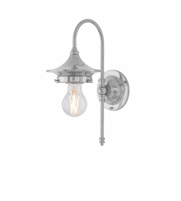 Karlskrona Lampfabrik Fryxell Vägglampa Förnicklad Fast Montage 32 cm