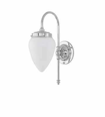 Karlskrona Lampfabrik Blomberg Badrumslampa Förnicklad IP24 32 cm