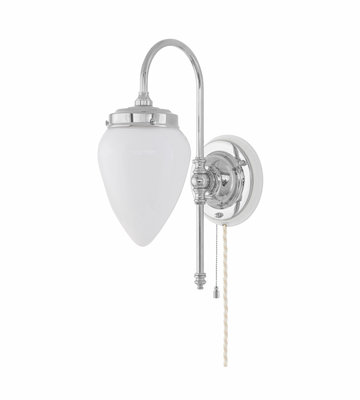 Karlskrona Lampfabrik Blomberg Vägglampa Förnicklad 32 cm