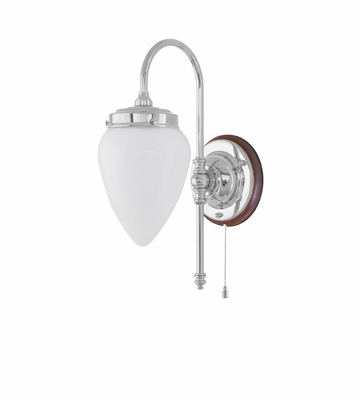 Karlskrona Lampfabrik Blomberg Vägglampa Förnicklad 32 cm