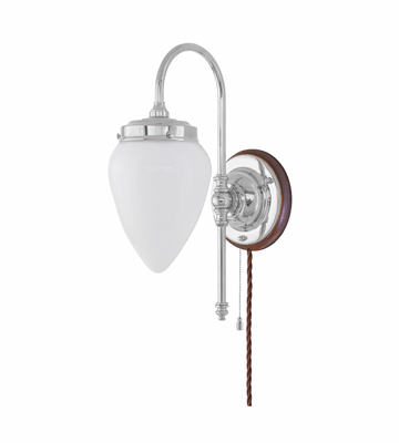 Karlskrona Lampfabrik Blomberg Vägglampa Förnicklad 32 cm
