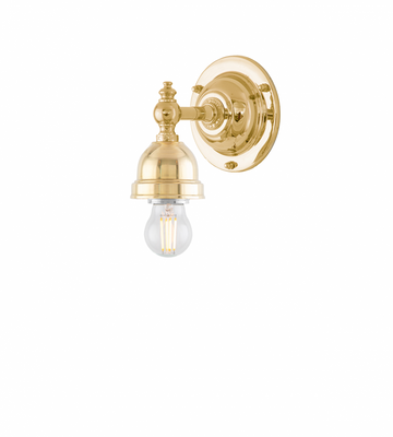 Karlskrona Lampfabrik Adelborg Badrumslampa Mässing IP21 22 cm