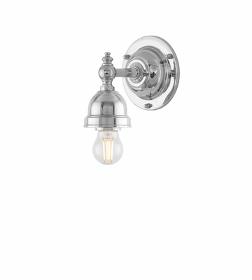 Karlskrona Lampfabrik Adelborg Vägglampa Förnicklad Brun 22 cm