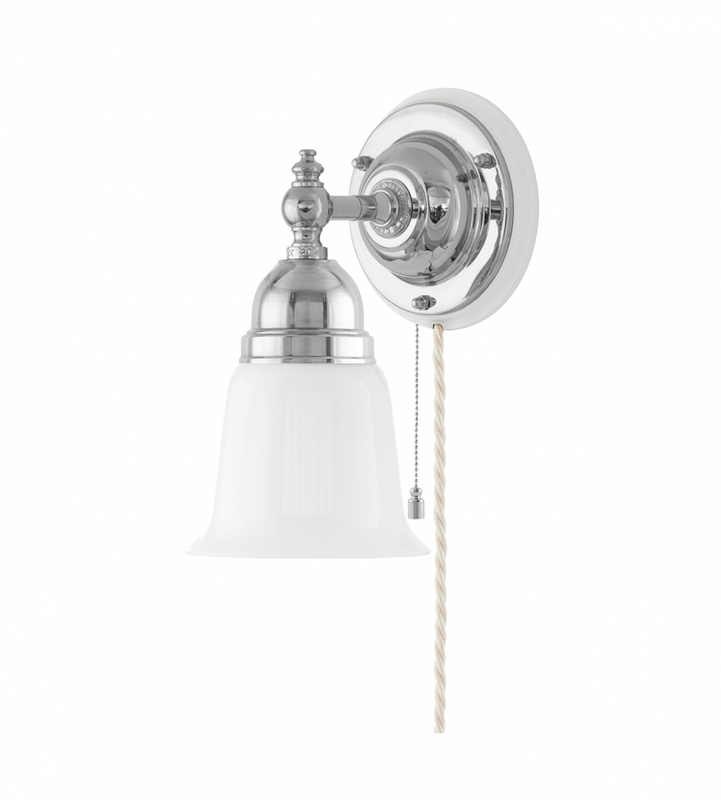Karlskrona Lampfabrik Adelborg Vägglampa Förnicklad 22 cm