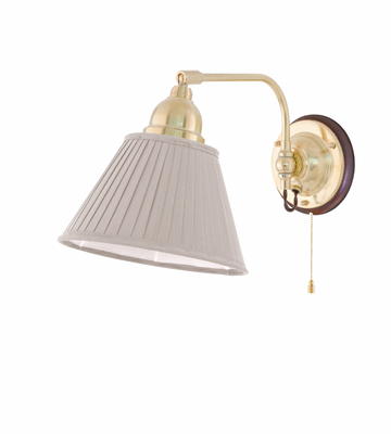 Karlskrona Lampfabrik Gripenberg Vägglampa Mässing Brunt Fäste 20 cm