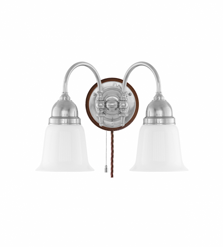 Karlskrona Lampfabrik Stackelberg Vägglampa Förnicklad