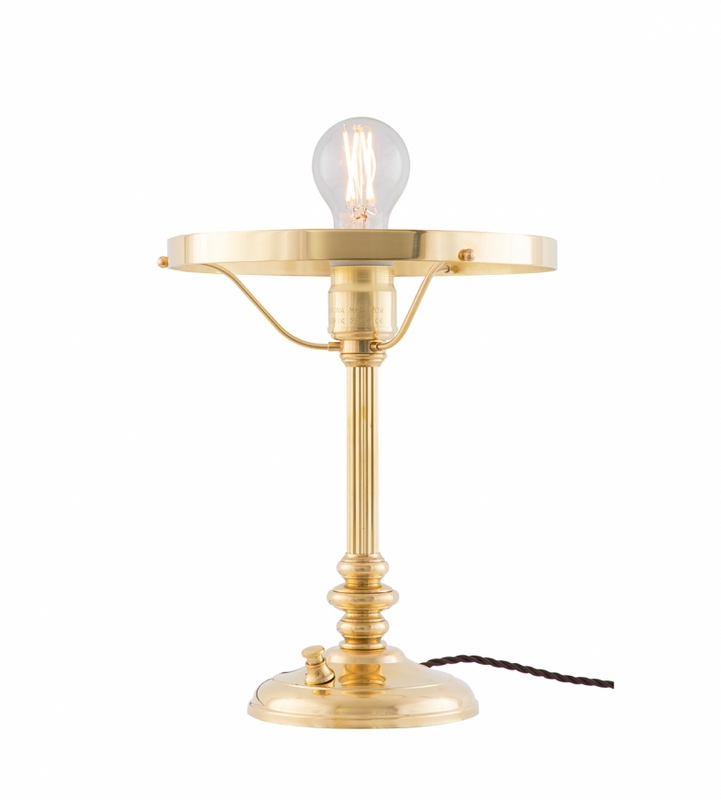 Karlskrona Lampfabrik Karlfeldt Bordslampa Mässing 39 cm