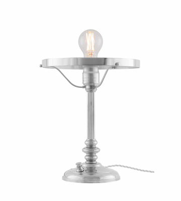 Karlskrona Lampfabrik Karlfeldt Bordslampa Förnicklad 39 cm