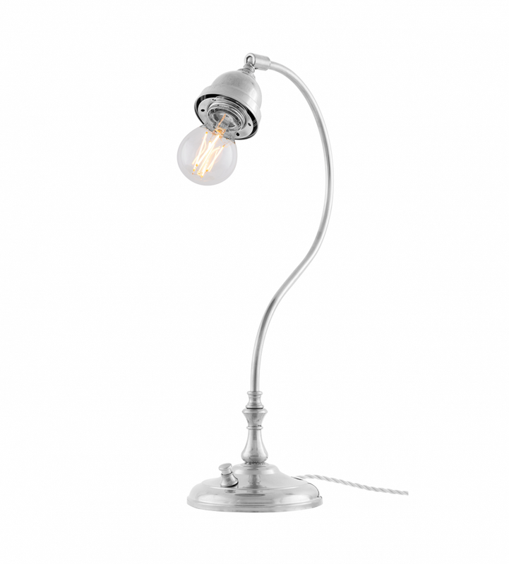 Karlskrona Lampfabrik Lagerlöf Bordslampa Förnicklad 45 cm