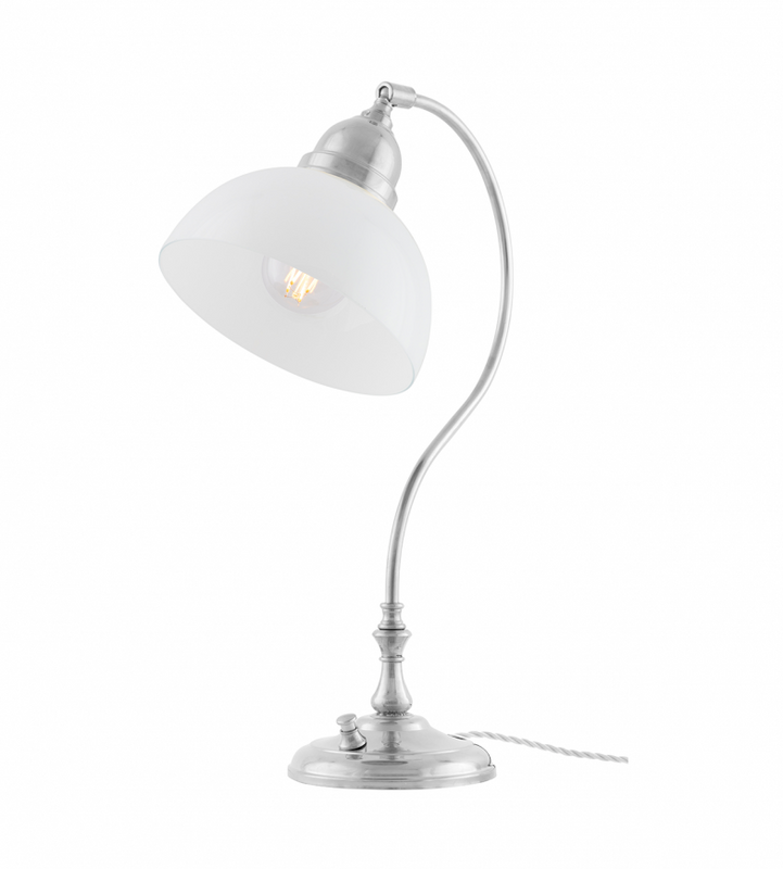 Karlskrona Lampfabrik Lagerlöf Bordslampa Förnicklad 45 cm