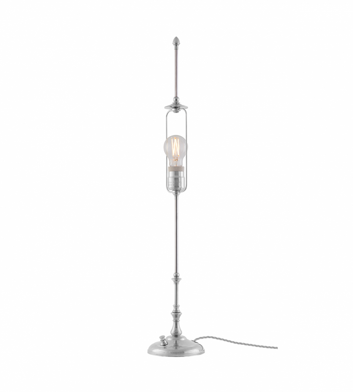 Karlskrona Lampfabrik Stiernstedt Bordslampa Förnicklad 74 cm