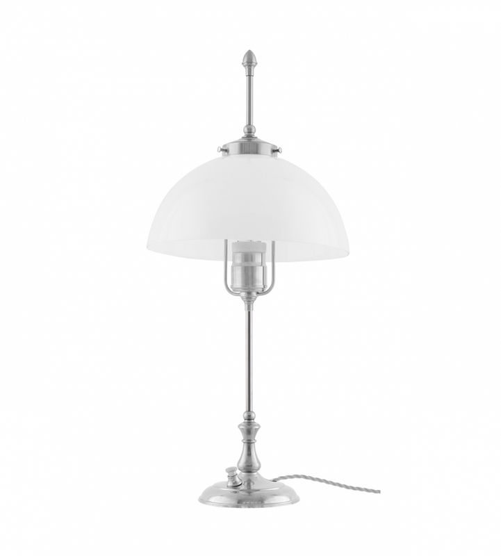 Karlskrona Lampfabrik Swedenborg Bordslampa Förnicklad 54 cm