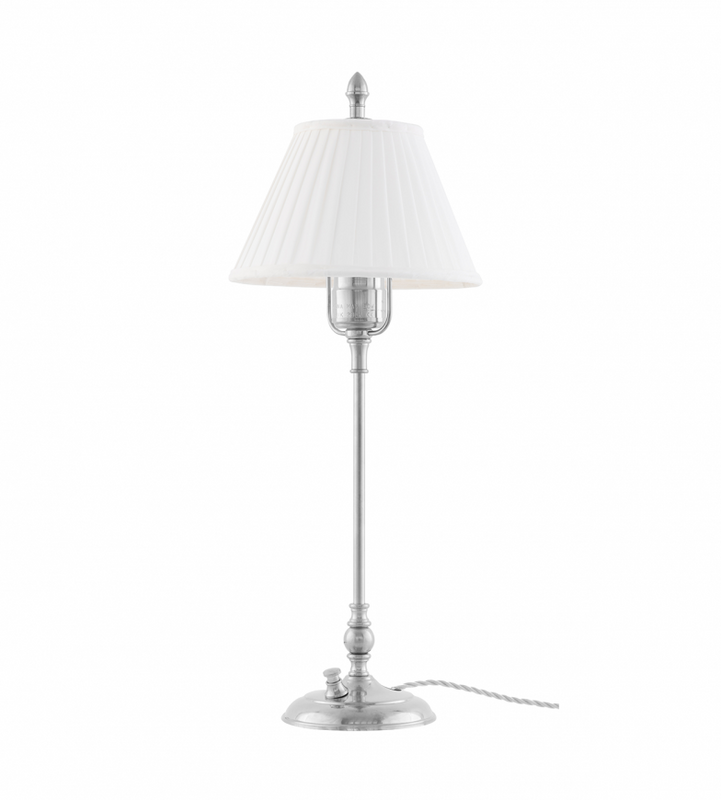 Karlskrona Lampfabrik Ankarcrona Bordslampa Förnicklad 51 cm